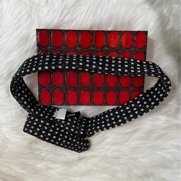 NEW J. Crew Wool Tie Belt 1” Thin Adjustable Waist Belt S/M Charcoal + Grey NWOT - Picture 8 of 16